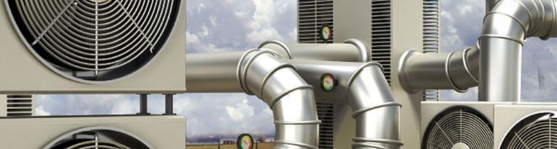 Schaefer's HVAC market photograph showing air conditioning equipment
